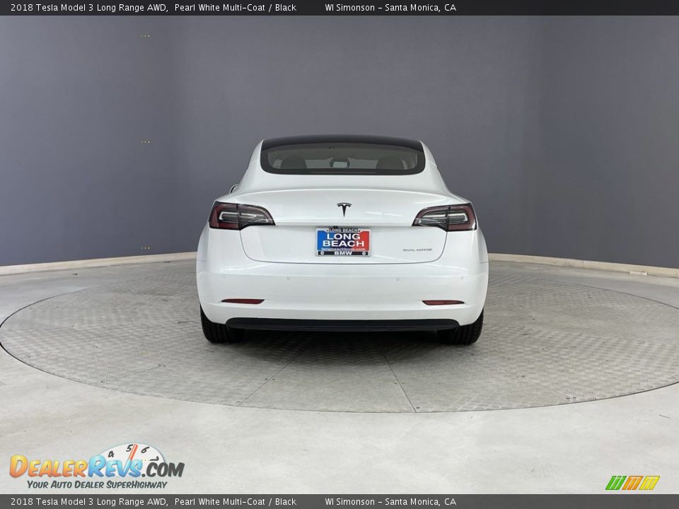 2018 Tesla Model 3 Long Range AWD Pearl White Multi-Coat / Black Photo #4