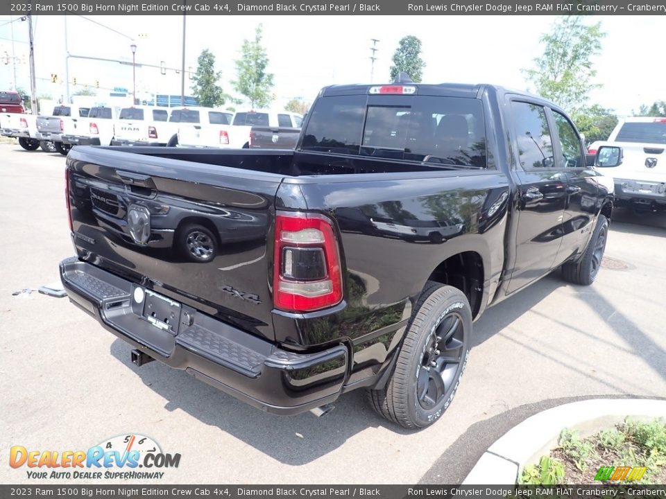 2023 Ram 1500 Big Horn Night Edition Crew Cab 4x4 Diamond Black Crystal Pearl / Black Photo #5