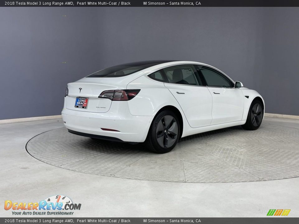 2018 Tesla Model 3 Long Range AWD Pearl White Multi-Coat / Black Photo #5