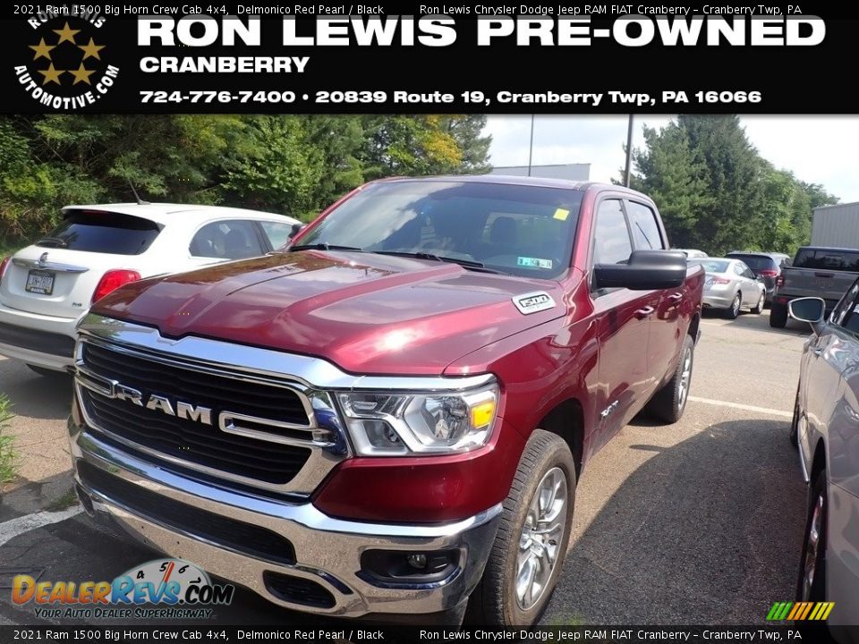 2021 Ram 1500 Big Horn Crew Cab 4x4 Delmonico Red Pearl / Black Photo #1