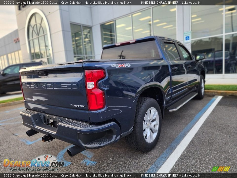 Northsky Blue Metallic 2021 Chevrolet Silverado 1500 Custom Crew Cab 4x4 Photo #3