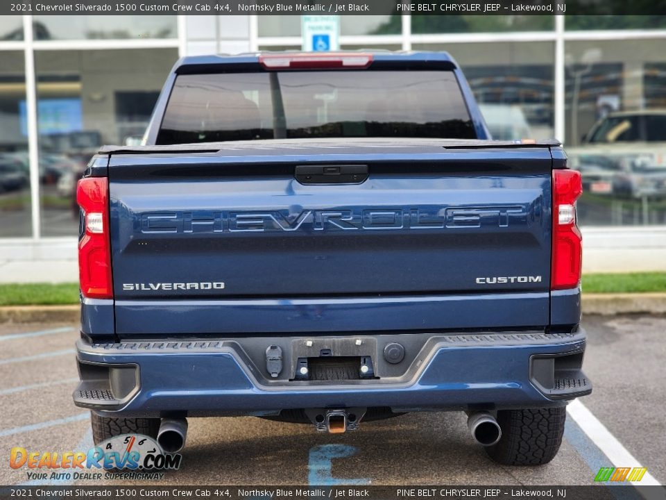 Northsky Blue Metallic 2021 Chevrolet Silverado 1500 Custom Crew Cab 4x4 Photo #4