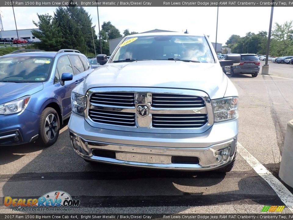 2017 Ram 1500 Big Horn Crew Cab 4x4 Bright Silver Metallic / Black/Diesel Gray Photo #2