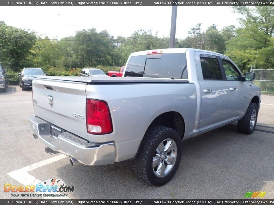 2017 Ram 1500 Big Horn Crew Cab 4x4 Bright Silver Metallic / Black/Diesel Gray Photo #3