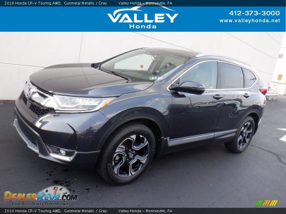 2019 Honda CR-V Touring AWD Gunmetal Metallic / Gray Photo #1