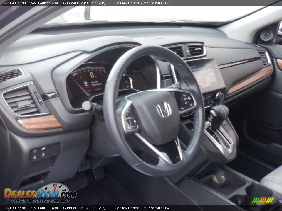 2019 Honda CR-V Touring AWD Gunmetal Metallic / Gray Photo #12