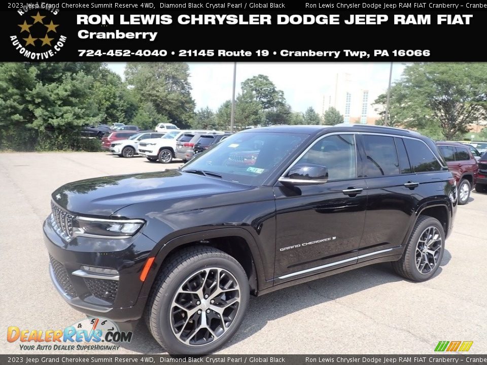 2023 Jeep Grand Cherokee Summit Reserve 4WD Diamond Black Crystal Pearl / Global Black Photo #1