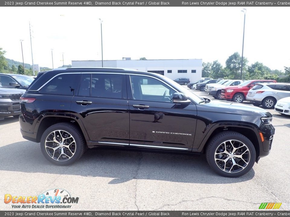 2023 Jeep Grand Cherokee Summit Reserve 4WD Diamond Black Crystal Pearl / Global Black Photo #6