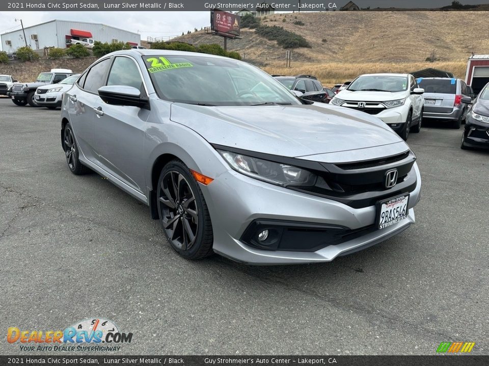 2021 Honda Civic Sport Sedan Lunar Silver Metallic / Black Photo #1