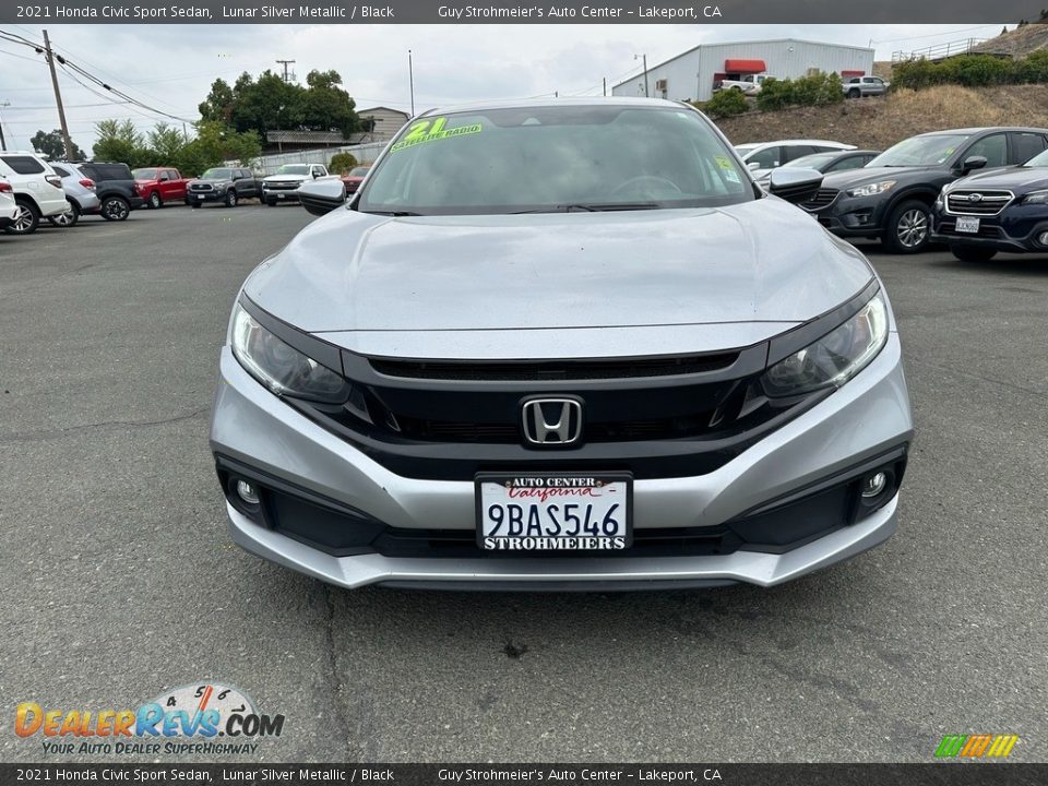 2021 Honda Civic Sport Sedan Lunar Silver Metallic / Black Photo #2