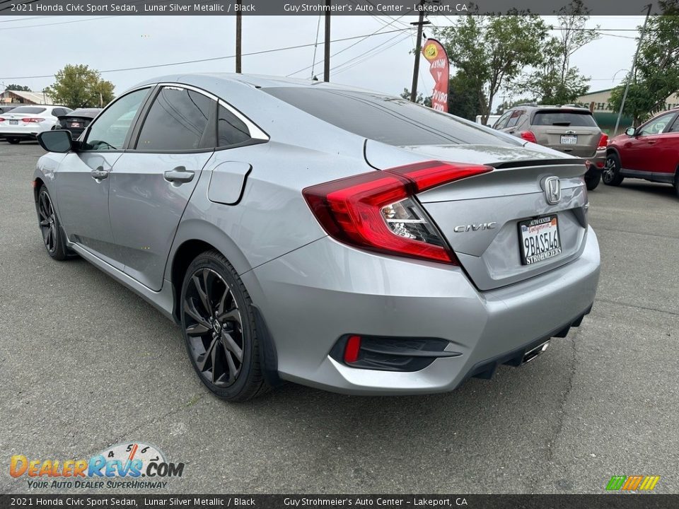 2021 Honda Civic Sport Sedan Lunar Silver Metallic / Black Photo #4