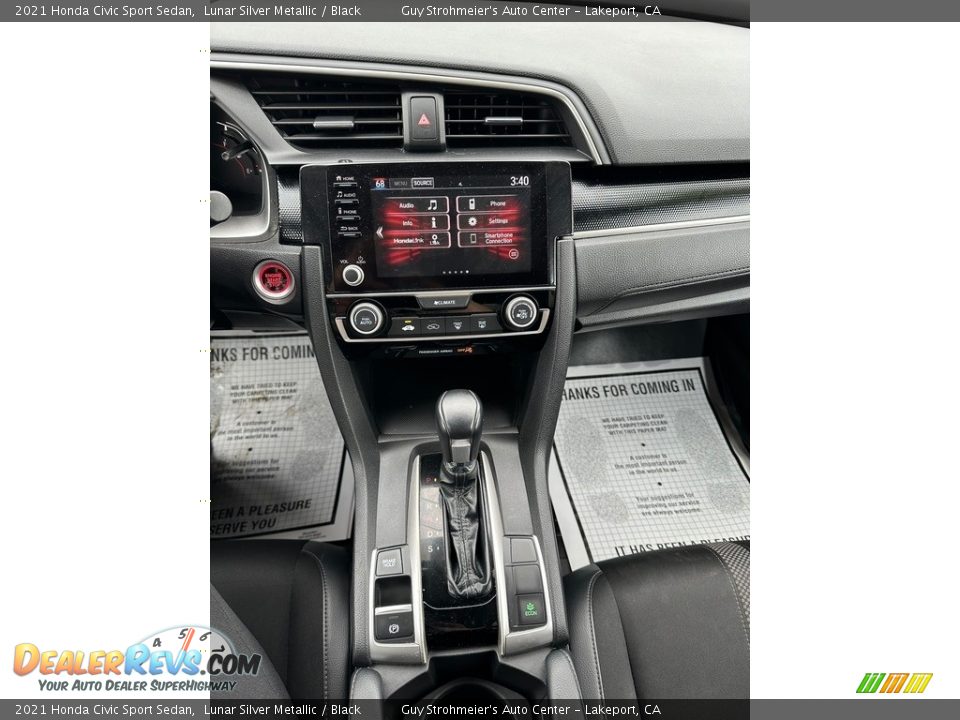 2021 Honda Civic Sport Sedan Lunar Silver Metallic / Black Photo #9