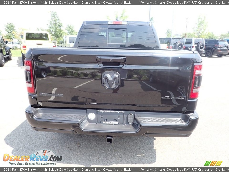 2023 Ram 1500 Big Horn Night Edition Crew Cab 4x4 Diamond Black Crystal Pearl / Black Photo #4