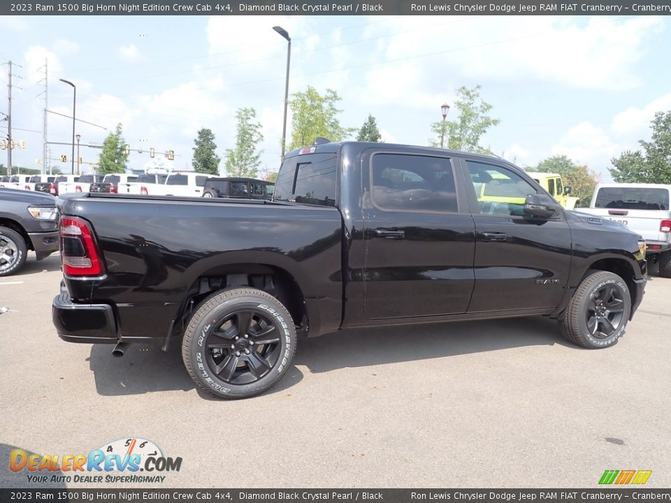 2023 Ram 1500 Big Horn Night Edition Crew Cab 4x4 Diamond Black Crystal Pearl / Black Photo #5