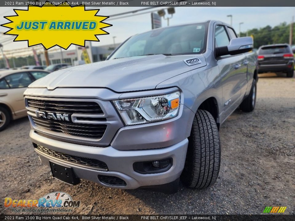 2021 Ram 1500 Big Horn Quad Cab 4x4 Billet Silver Metallic / Black Photo #1