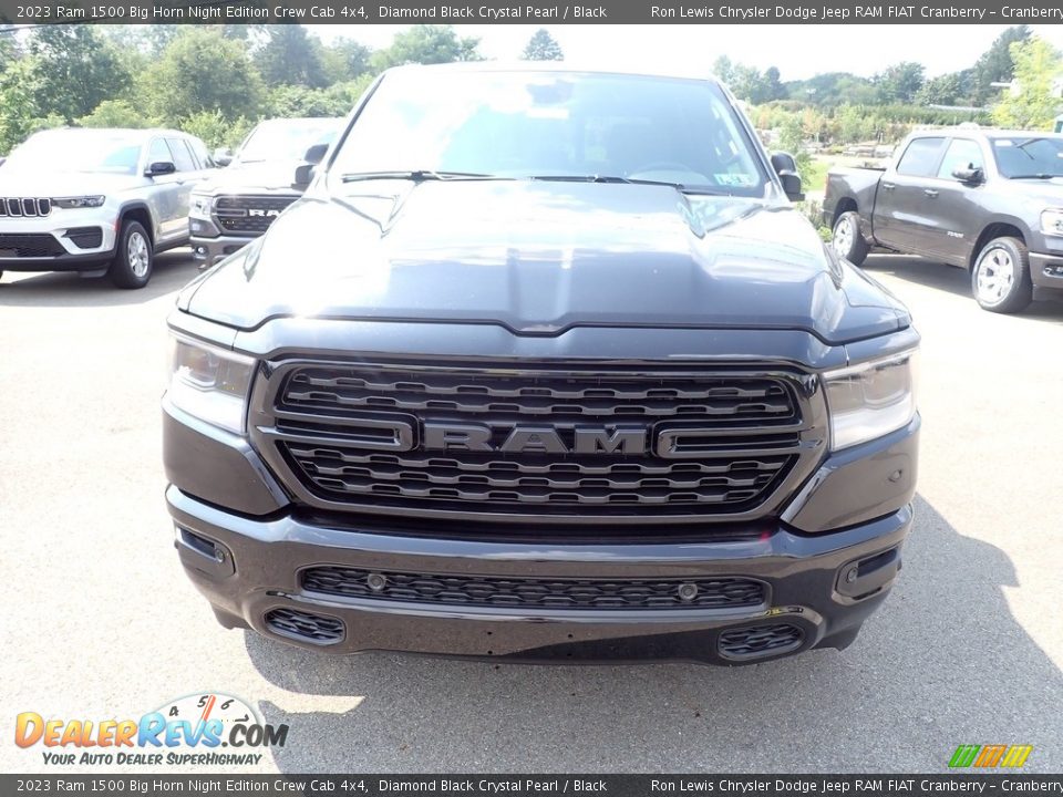 2023 Ram 1500 Big Horn Night Edition Crew Cab 4x4 Diamond Black Crystal Pearl / Black Photo #8