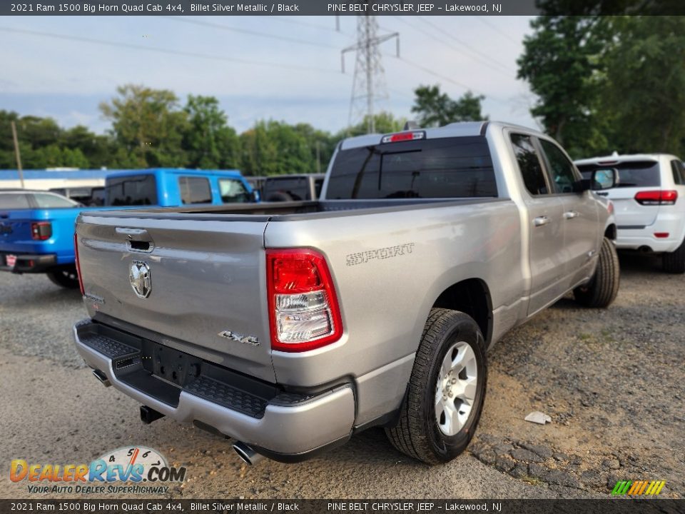 2021 Ram 1500 Big Horn Quad Cab 4x4 Billet Silver Metallic / Black Photo #3