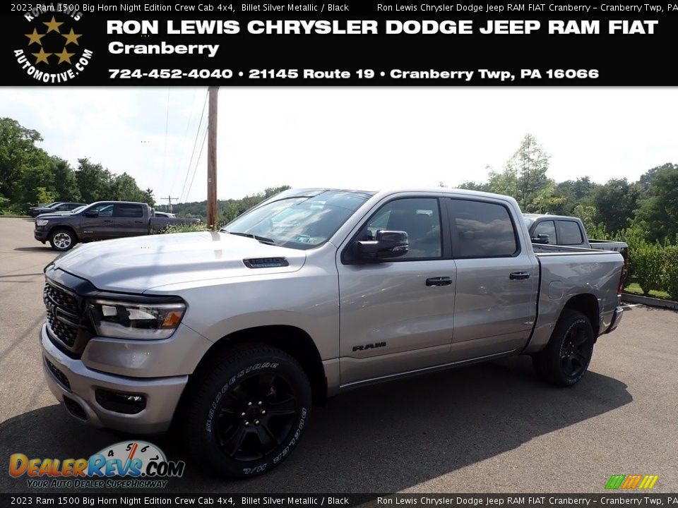 2023 Ram 1500 Big Horn Night Edition Crew Cab 4x4 Billet Silver Metallic / Black Photo #1