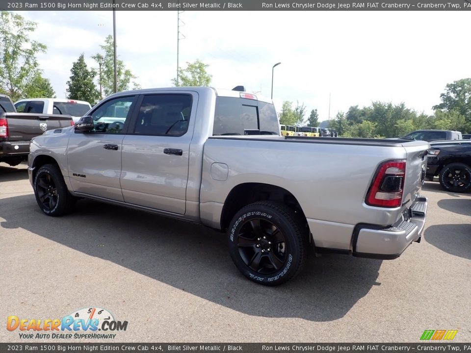 2023 Ram 1500 Big Horn Night Edition Crew Cab 4x4 Billet Silver Metallic / Black Photo #3