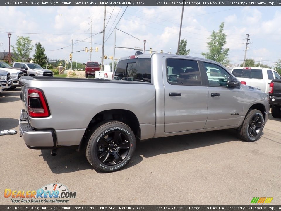 2023 Ram 1500 Big Horn Night Edition Crew Cab 4x4 Billet Silver Metallic / Black Photo #5