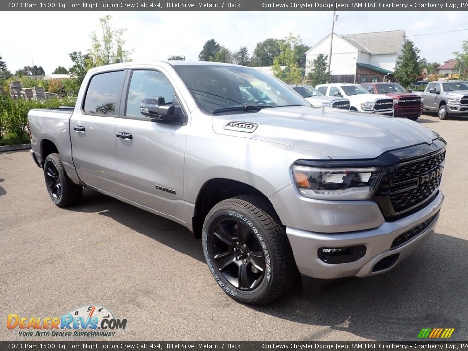Front 3/4 View of 2023 Ram 1500 Big Horn Night Edition Crew Cab 4x4 Photo #7