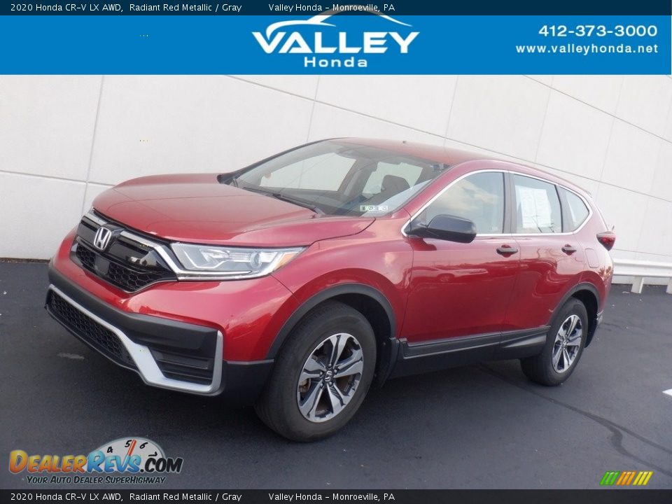 2020 Honda CR-V LX AWD Radiant Red Metallic / Gray Photo #1