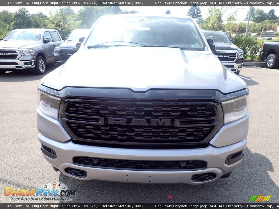 2023 Ram 1500 Big Horn Night Edition Crew Cab 4x4 Billet Silver Metallic / Black Photo #8