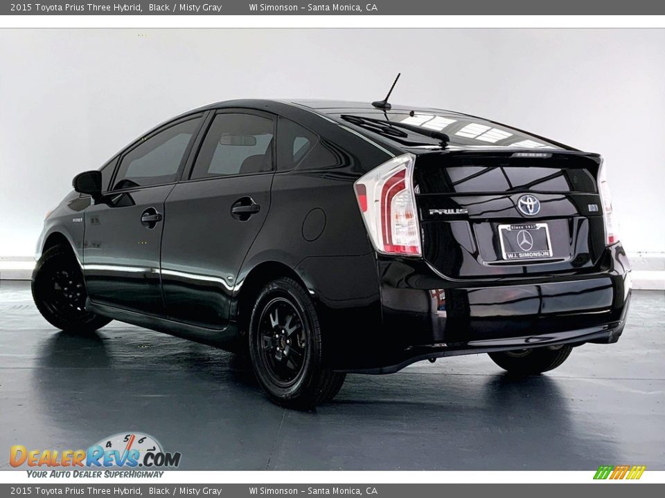 2015 Toyota Prius Three Hybrid Black / Misty Gray Photo #10