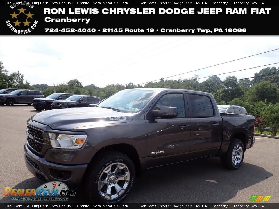 2023 Ram 1500 Big Horn Crew Cab 4x4 Granite Crystal Metallic / Black Photo #1