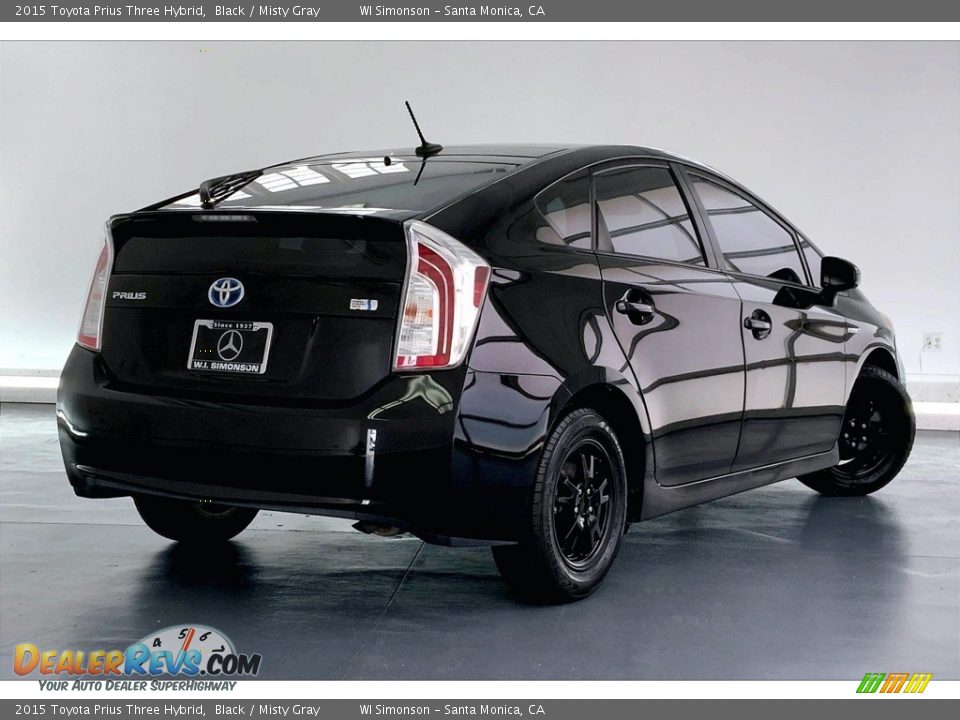 2015 Toyota Prius Three Hybrid Black / Misty Gray Photo #13