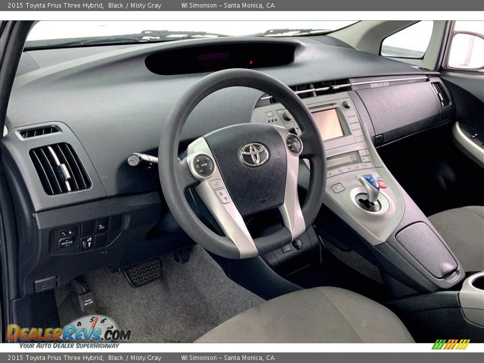 Misty Gray Interior - 2015 Toyota Prius Three Hybrid Photo #14
