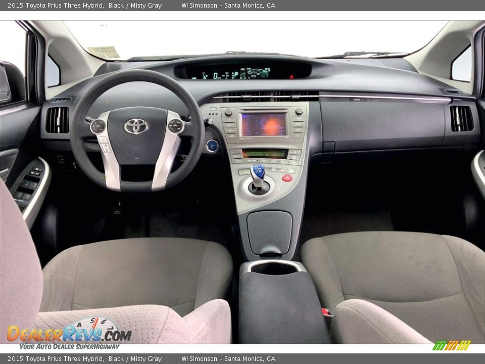 Misty Gray Interior - 2015 Toyota Prius Three Hybrid Photo #15