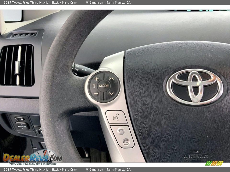 2015 Toyota Prius Three Hybrid Steering Wheel Photo #21