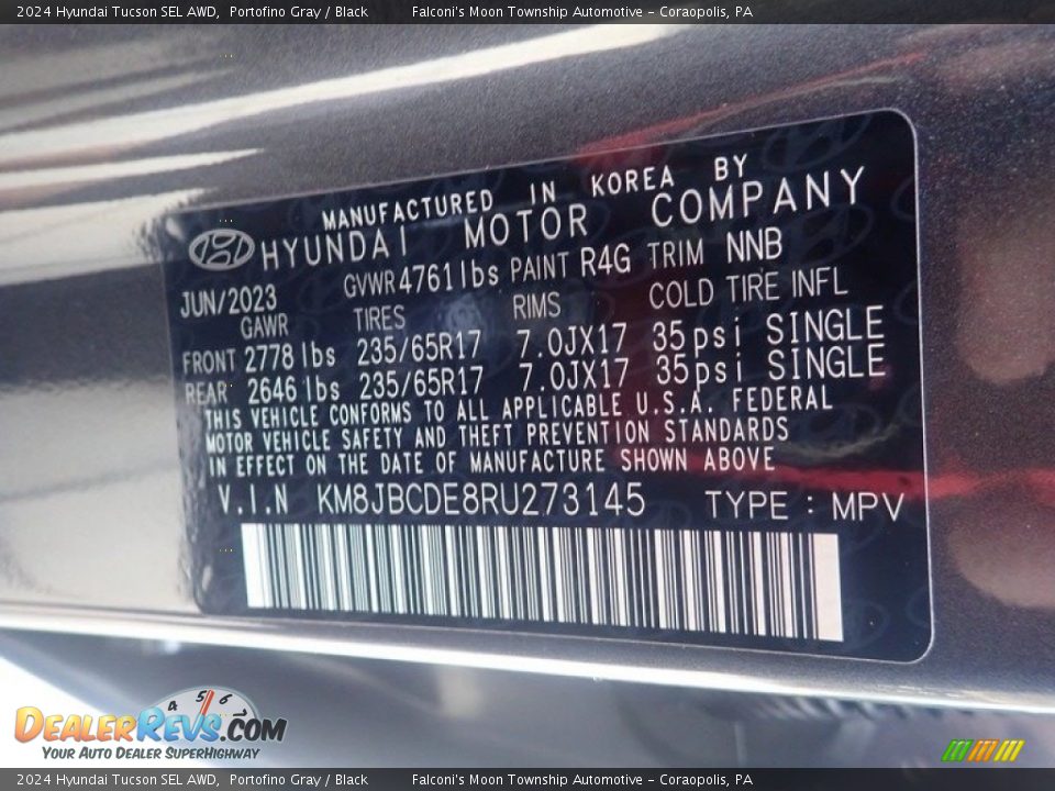 2024 Hyundai Tucson SEL AWD Portofino Gray / Black Photo #18