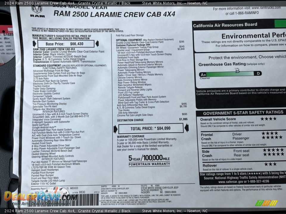 2024 Ram 2500 Laramie Crew Cab 4x4 Granite Crystal Metallic / Black Photo #29