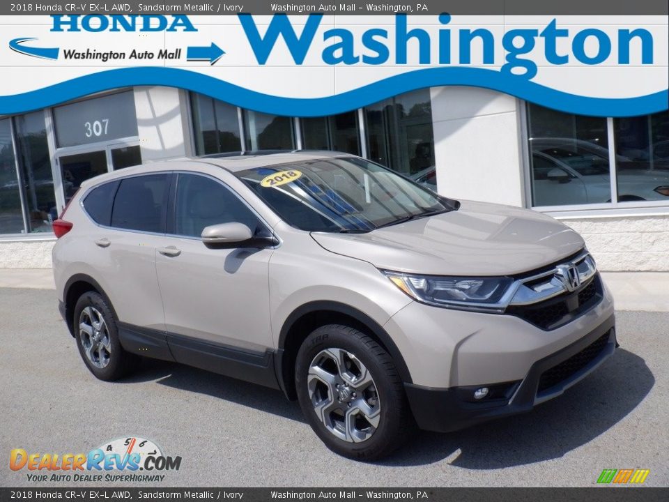 2018 Honda CR-V EX-L AWD Sandstorm Metallic / Ivory Photo #1