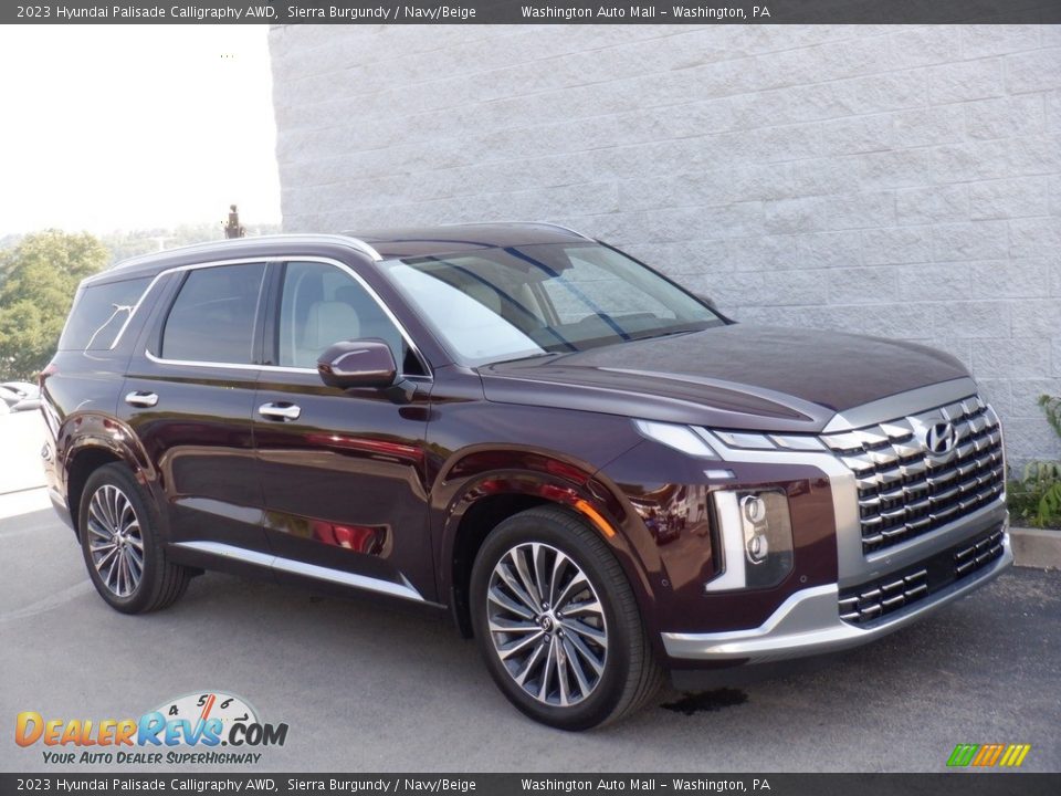 2023 Hyundai Palisade Calligraphy AWD Sierra Burgundy / Navy/Beige Photo #1