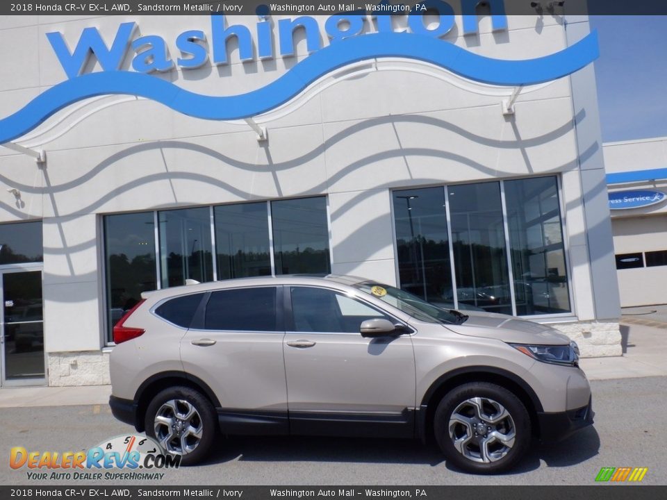 2018 Honda CR-V EX-L AWD Sandstorm Metallic / Ivory Photo #2