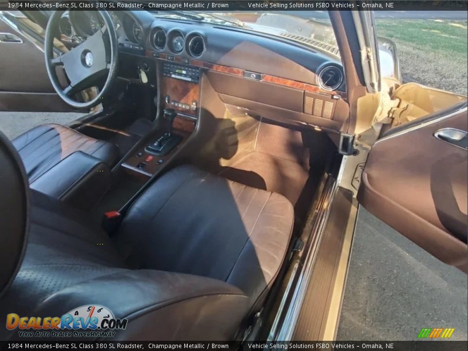 Brown Interior - 1984 Mercedes-Benz SL Class 380 SL Roadster Photo #3