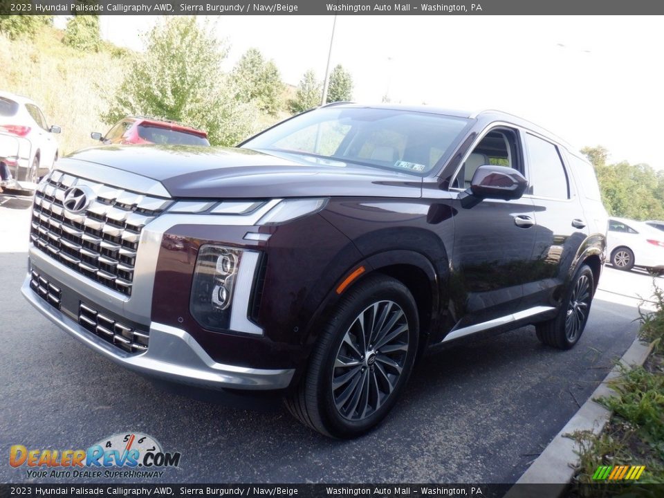 2023 Hyundai Palisade Calligraphy AWD Sierra Burgundy / Navy/Beige Photo #6