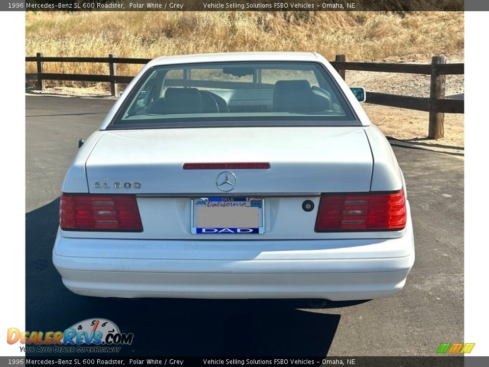 1996 Mercedes-Benz SL 600 Roadster Polar White / Grey Photo #4