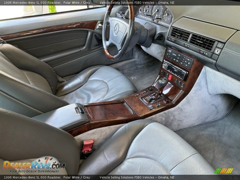 Grey Interior - 1996 Mercedes-Benz SL 600 Roadster Photo #8