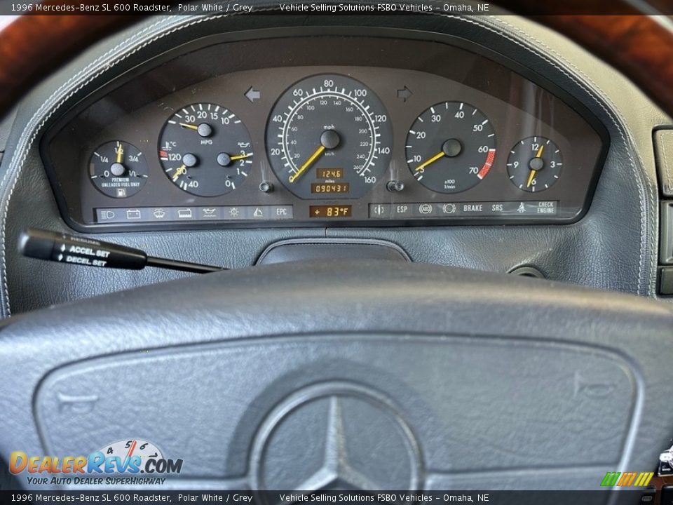 1996 Mercedes-Benz SL 600 Roadster Gauges Photo #9