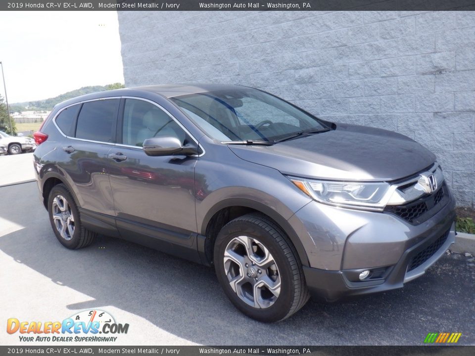 2019 Honda CR-V EX-L AWD Modern Steel Metallic / Ivory Photo #1