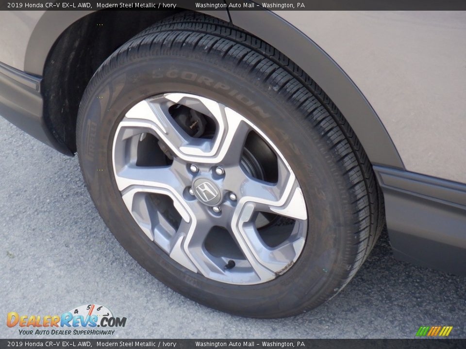 2019 Honda CR-V EX-L AWD Modern Steel Metallic / Ivory Photo #4