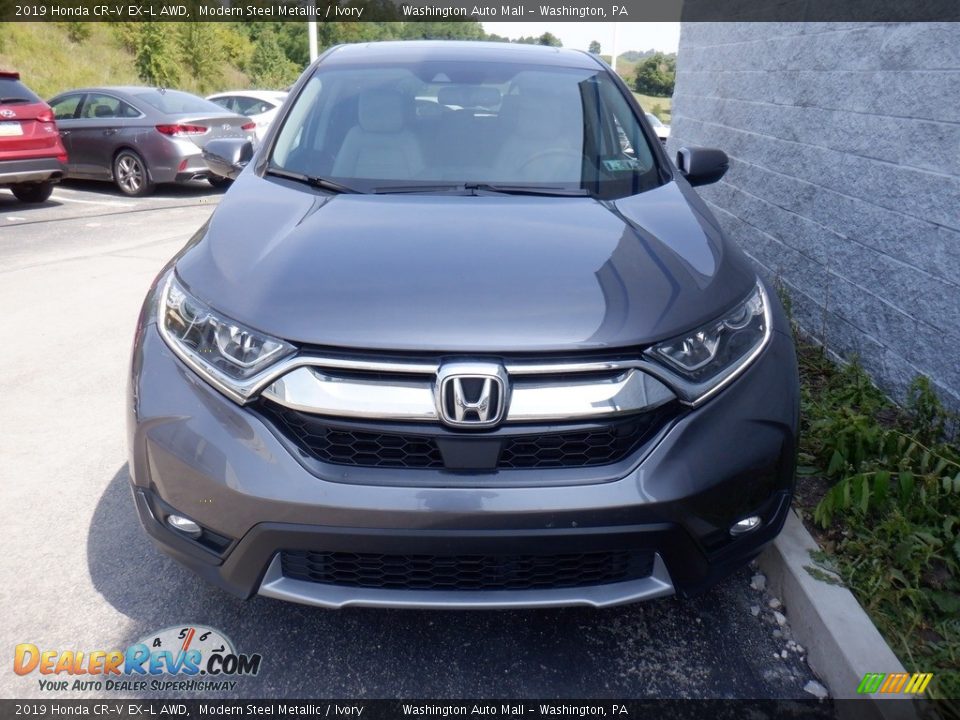 2019 Honda CR-V EX-L AWD Modern Steel Metallic / Ivory Photo #5