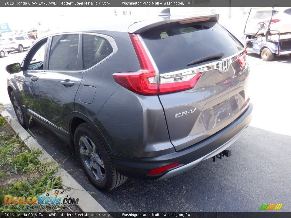 2019 Honda CR-V EX-L AWD Modern Steel Metallic / Ivory Photo #7