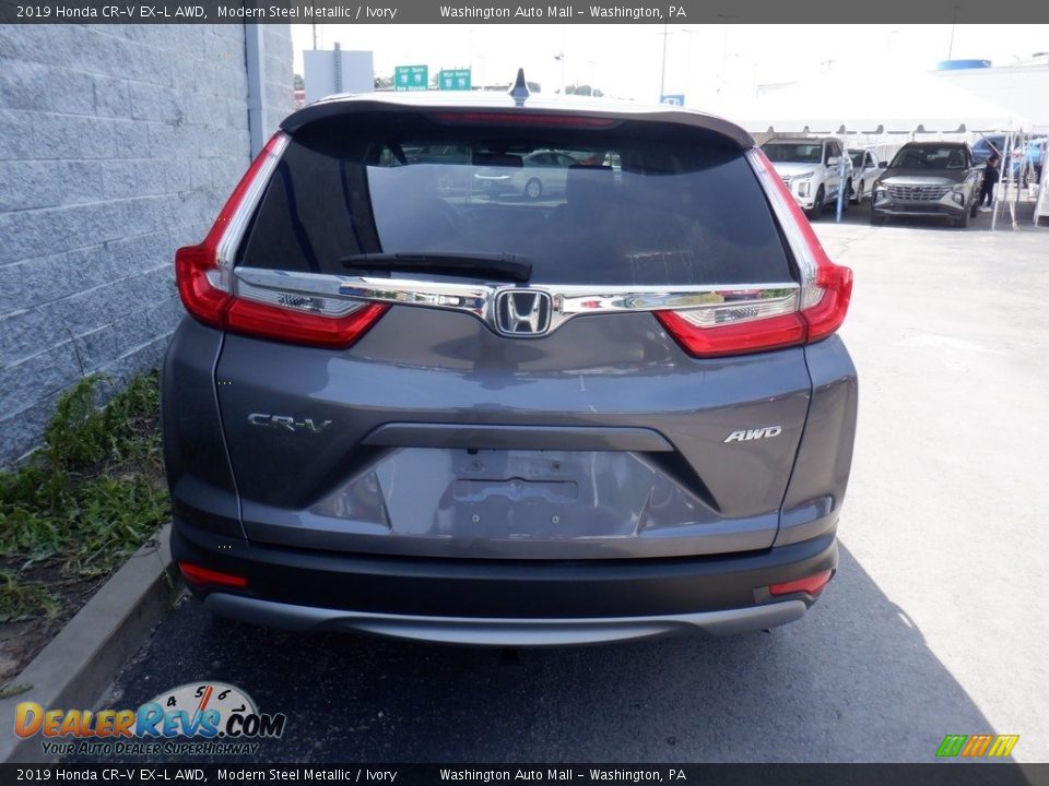 2019 Honda CR-V EX-L AWD Modern Steel Metallic / Ivory Photo #8