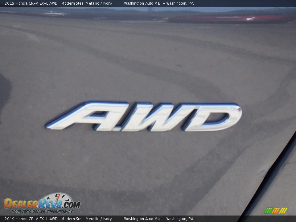 2019 Honda CR-V EX-L AWD Modern Steel Metallic / Ivory Photo #10