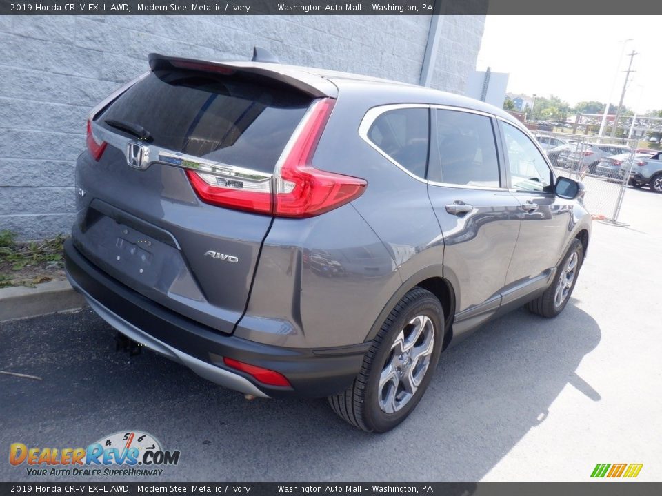 2019 Honda CR-V EX-L AWD Modern Steel Metallic / Ivory Photo #11